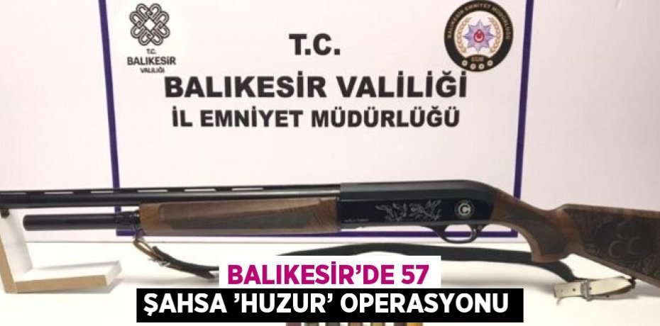 BALIKESİR’DE 57 ŞAHSA ’HUZUR’ OPERASYONU
