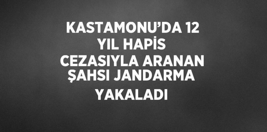 KASTAMONU’DA 12 YIL HAPİS CEZASIYLA ARANAN ŞAHSI JANDARMA YAKALADI