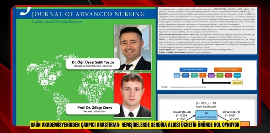 BAÜN AKADEMİSYENİNDEN ÇARPICI ARAŞTIRMA: HEMŞİRELERDE SENDİKA ALGISI ÜCRETİN ÖNÜNDE ROL OYNUYOR