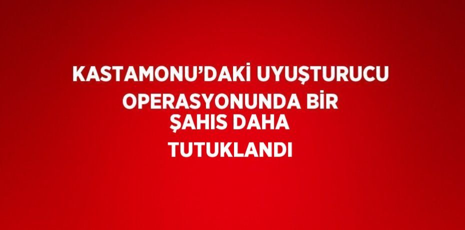 KASTAMONU’DAKİ UYUŞTURUCU OPERASYONUNDA BİR ŞAHIS DAHA TUTUKLANDI