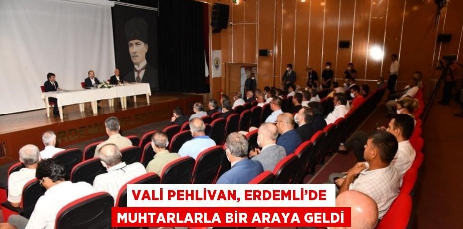 VALİ PEHLİVAN, ERDEMLİ’DE MUHTARLARLA BİR ARAYA GELDİ