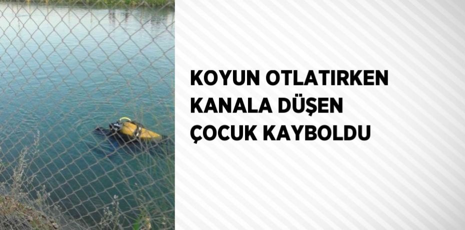 KOYUN OTLATIRKEN KANALA DÜŞEN ÇOCUK KAYBOLDU
