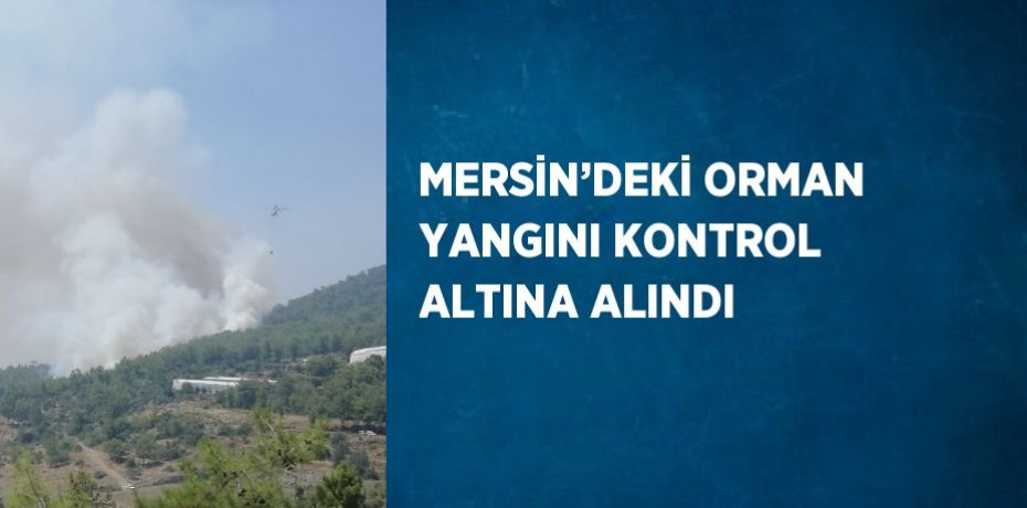MERSİN’DEKİ ORMAN YANGINI KONTROL ALTINA ALINDI
