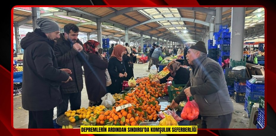 Depremlerin ardından Sındırgı'da komşuluk seferberliği